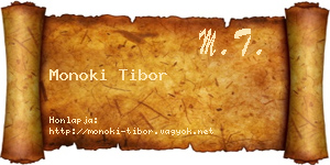 Monoki Tibor névjegykártya